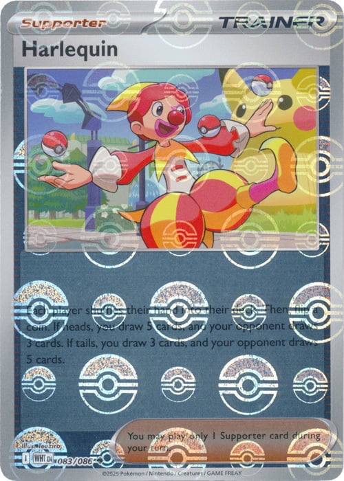 White Flare Harlequin #83/86 Pokeball Holo